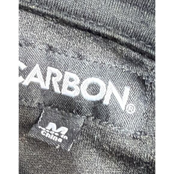 Carbon Hoodie Distressed Green Hooded Pullover Active Streetwear Casual Size M - Picture 5 of 6